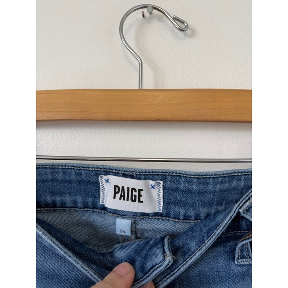 PAIGE Anessa Wide-Leg Jeans – Raw Hem – Size 34 - Picture 2 of 5